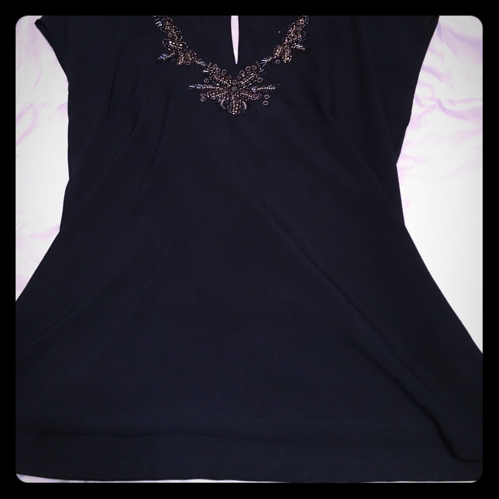 3/$25 ❤️Dalia embellished navy top